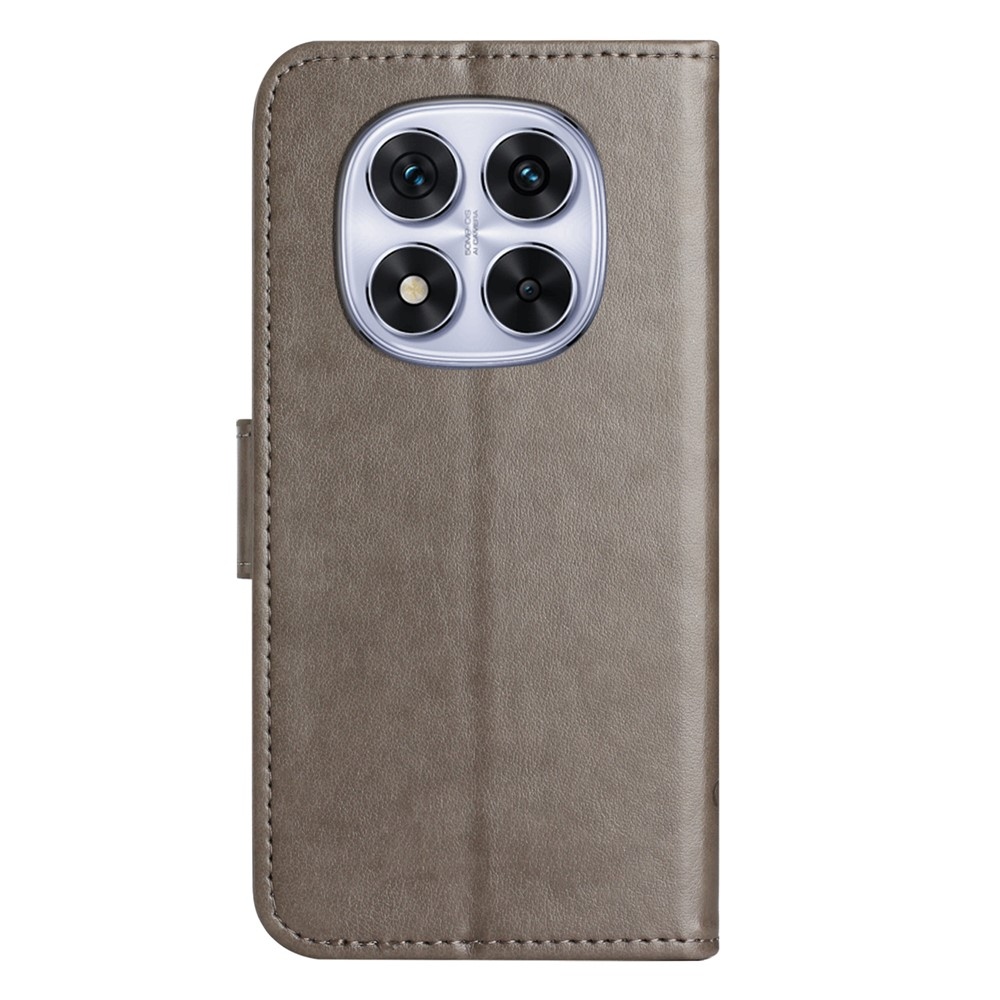 Flower knížkové pouzdro na Xiaomi Poco M8 5G/Redmi Note 15 5G - šedé