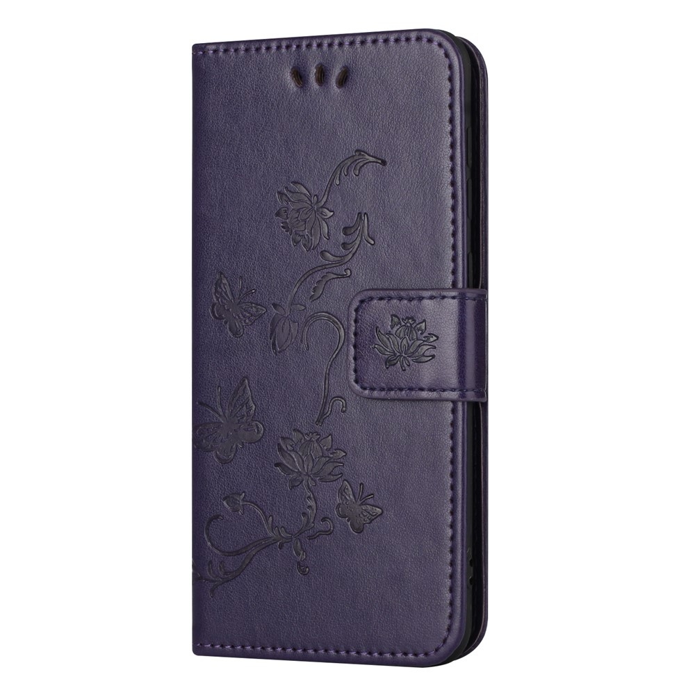 Flower knížkové pouzdro na Xiaomi Poco M8 5G/Redmi Note 15 5G - tmavěfialové