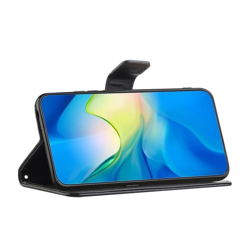 Flower knížkové pouzdro na Xiaomi Redmi Note 12 4G - černé
