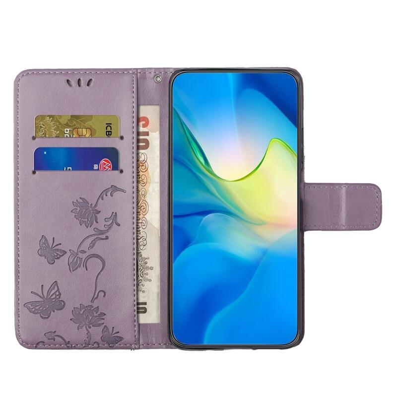 Flower knížkové pouzdro na Xiaomi Redmi Note 12 5G/Poco X5 5G - světlefialové