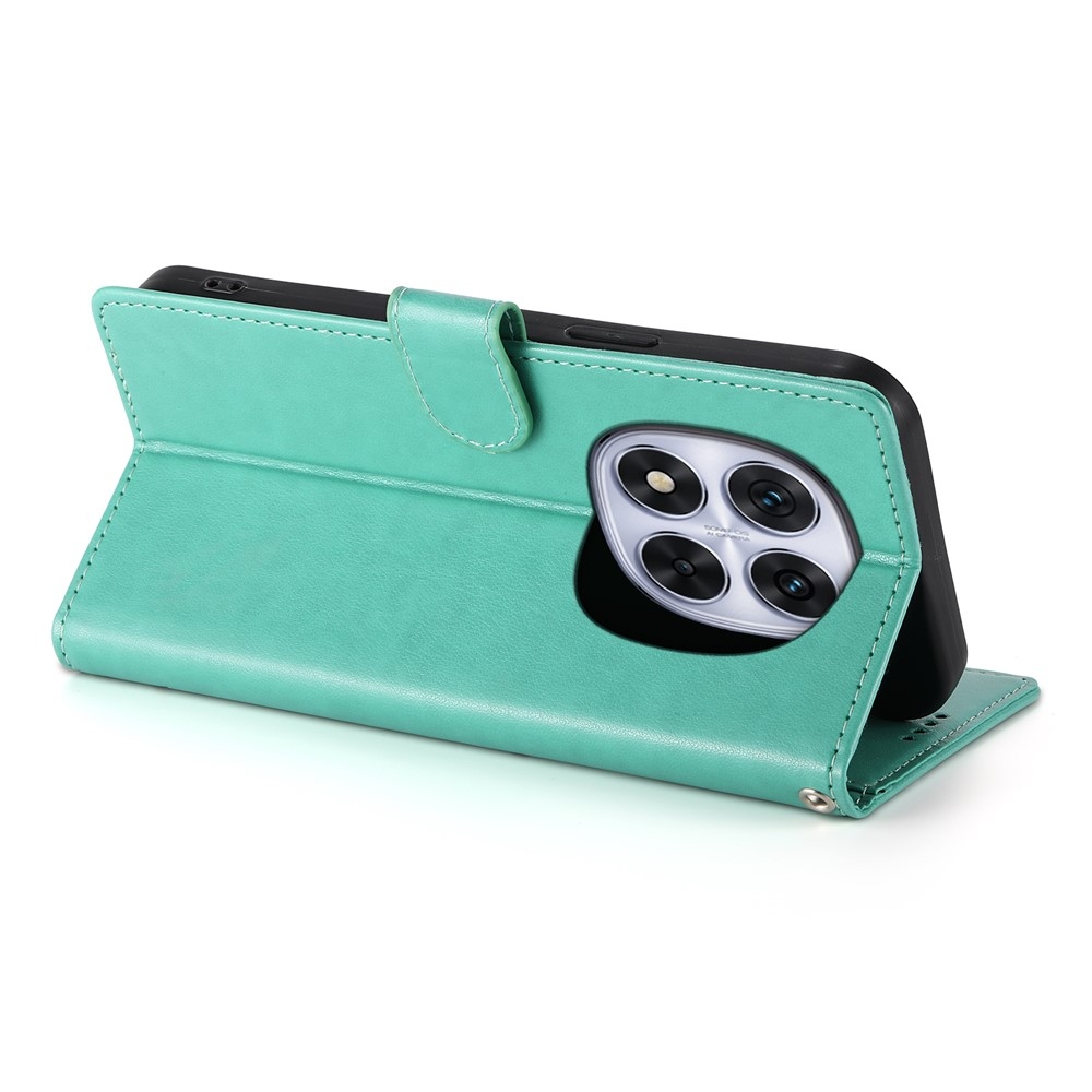 Flower knížkové pouzdro na Xiaomi Redmi Note 15 Pro 4G - modrozelené