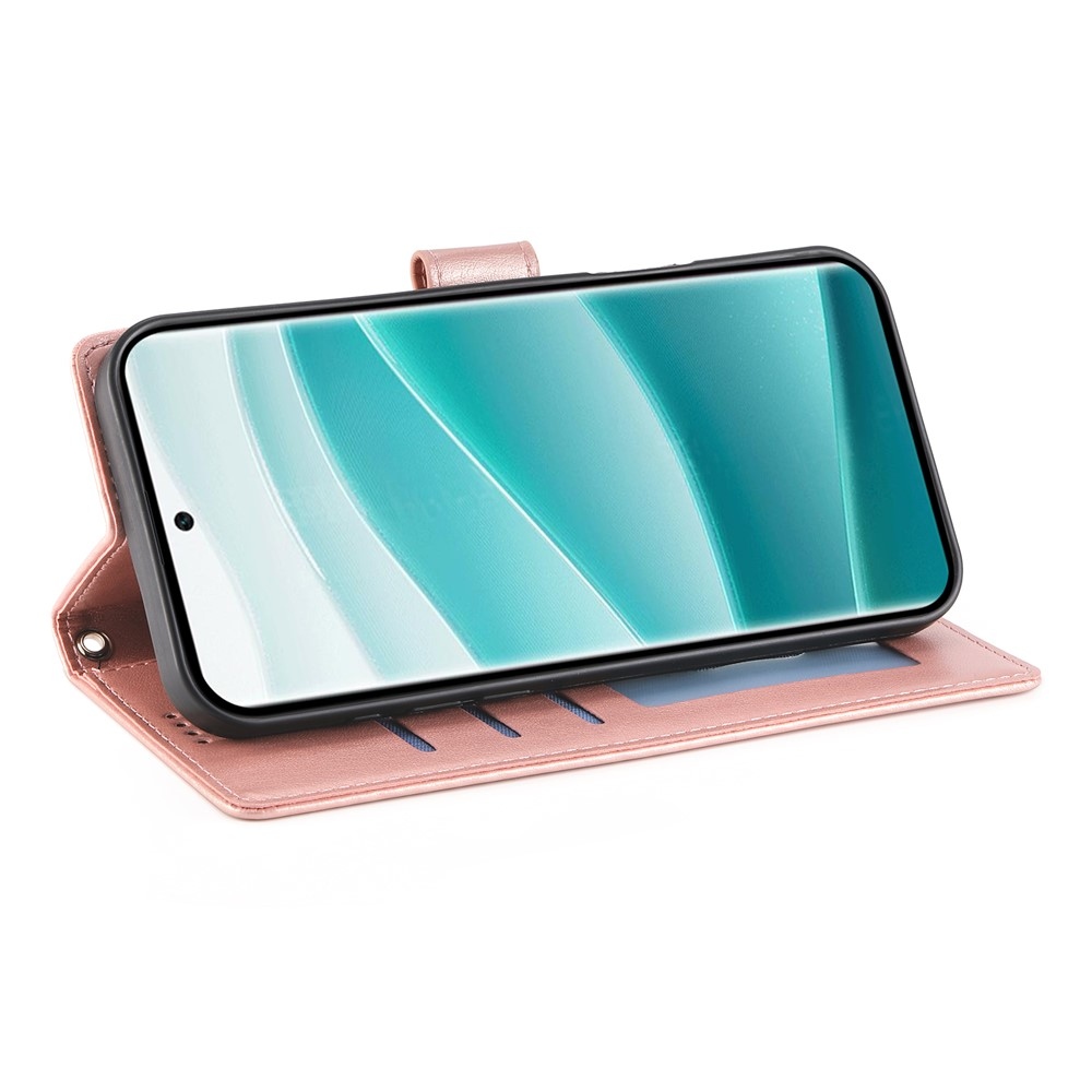 Flower knížkové pouzdro na Xiaomi Redmi Note 15 Pro 4G - růžovozlaté