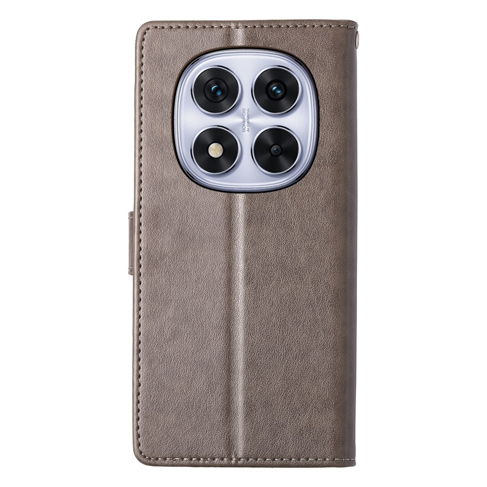 Flower knížkové pouzdro na Xiaomi Redmi Note 15 Pro 4G - šedé