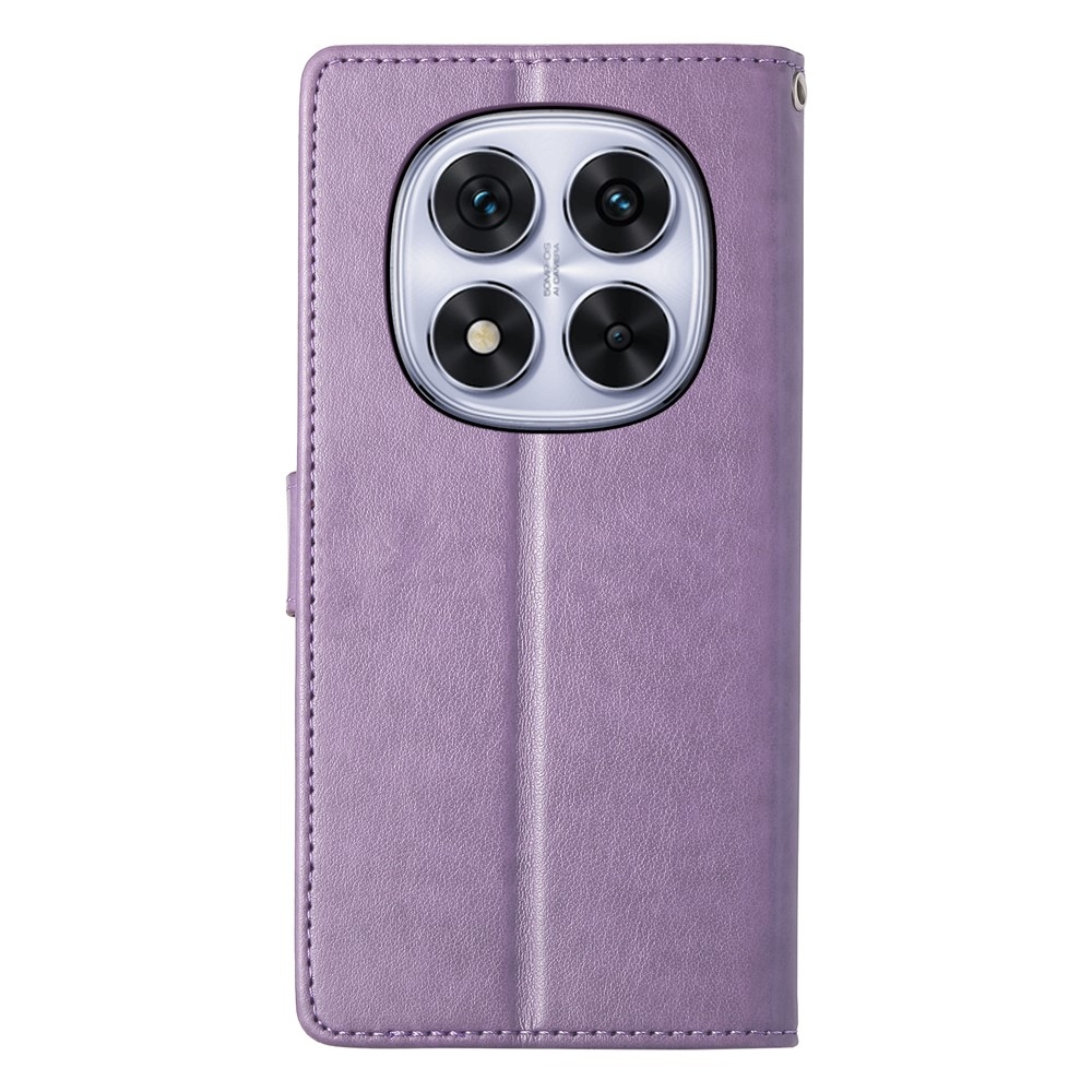 Flower knížkové pouzdro na Xiaomi Redmi Note 15 Pro 4G - světlefialové