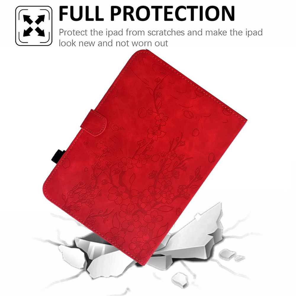 Flower zavírací pouzdro na tablet Samsung Galaxy Tab S12+ - červené