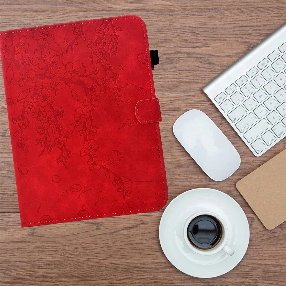 Flower zavírací pouzdro na tablet Samsung Galaxy Tab S12+ - červené
