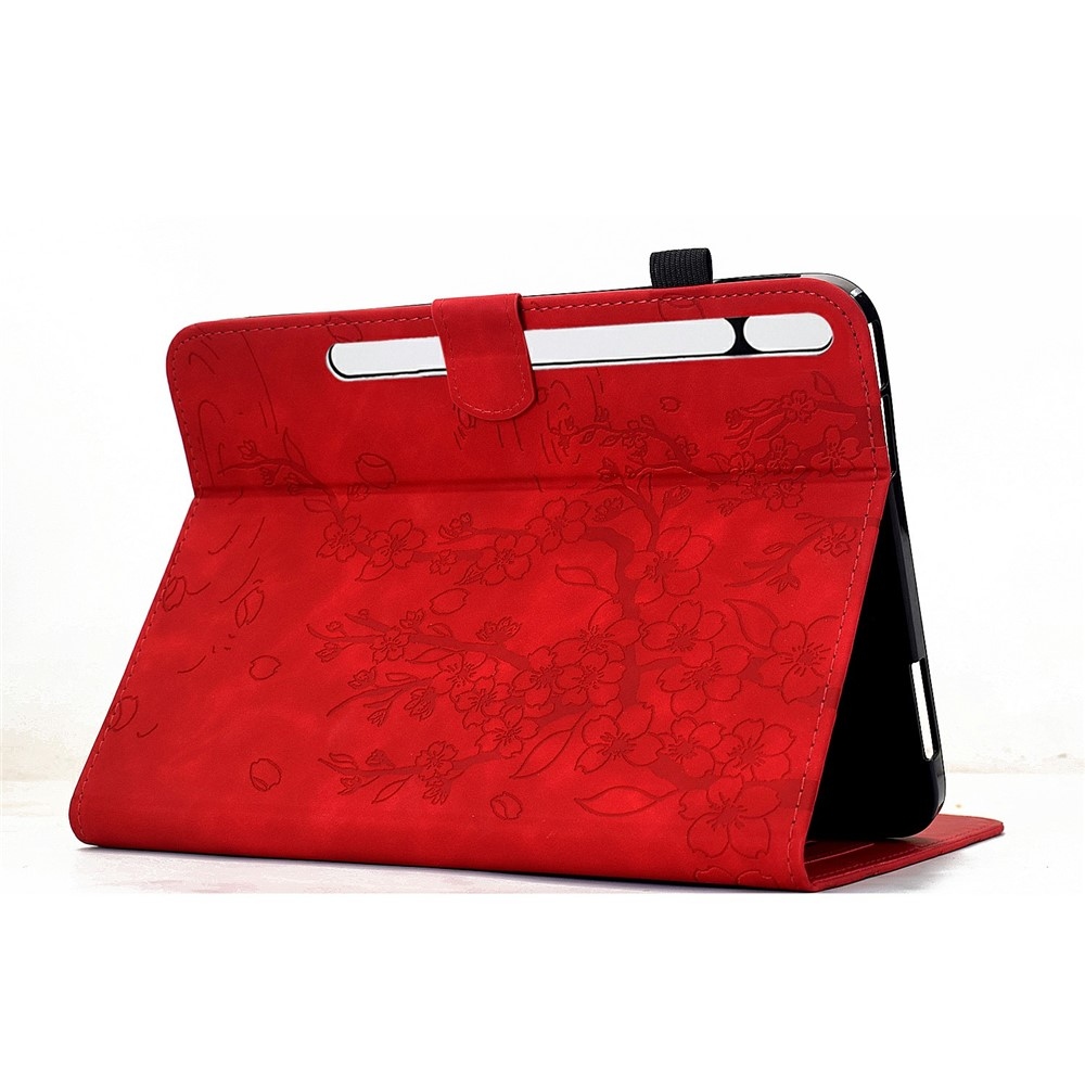 Flower zavírací pouzdro na tablet Samsung Galaxy Tab S12+ - červené