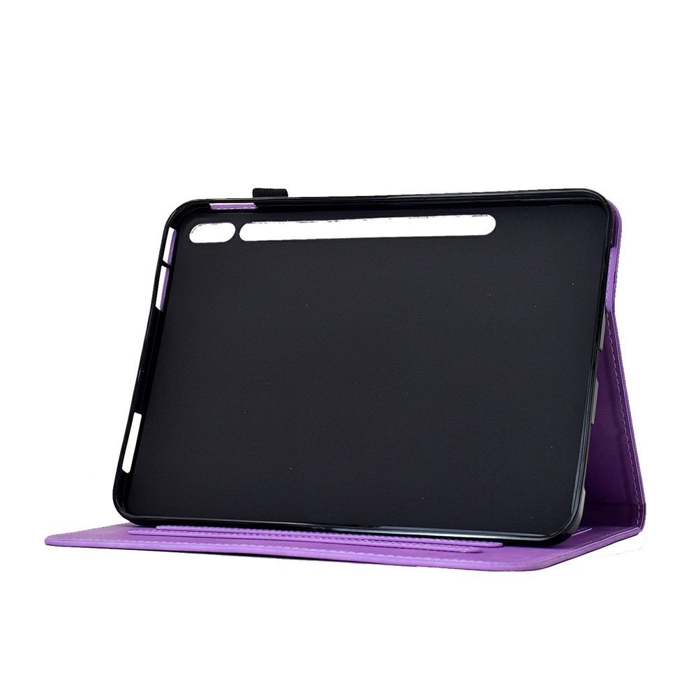 Flower zavírací pouzdro na tablet Samsung Galaxy Tab S12+ - fialové