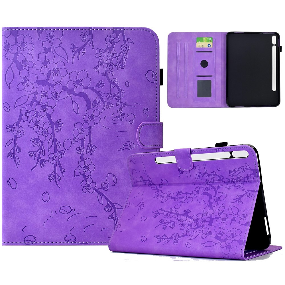 Flower zavírací pouzdro na tablet Samsung Galaxy Tab S12+ - fialové