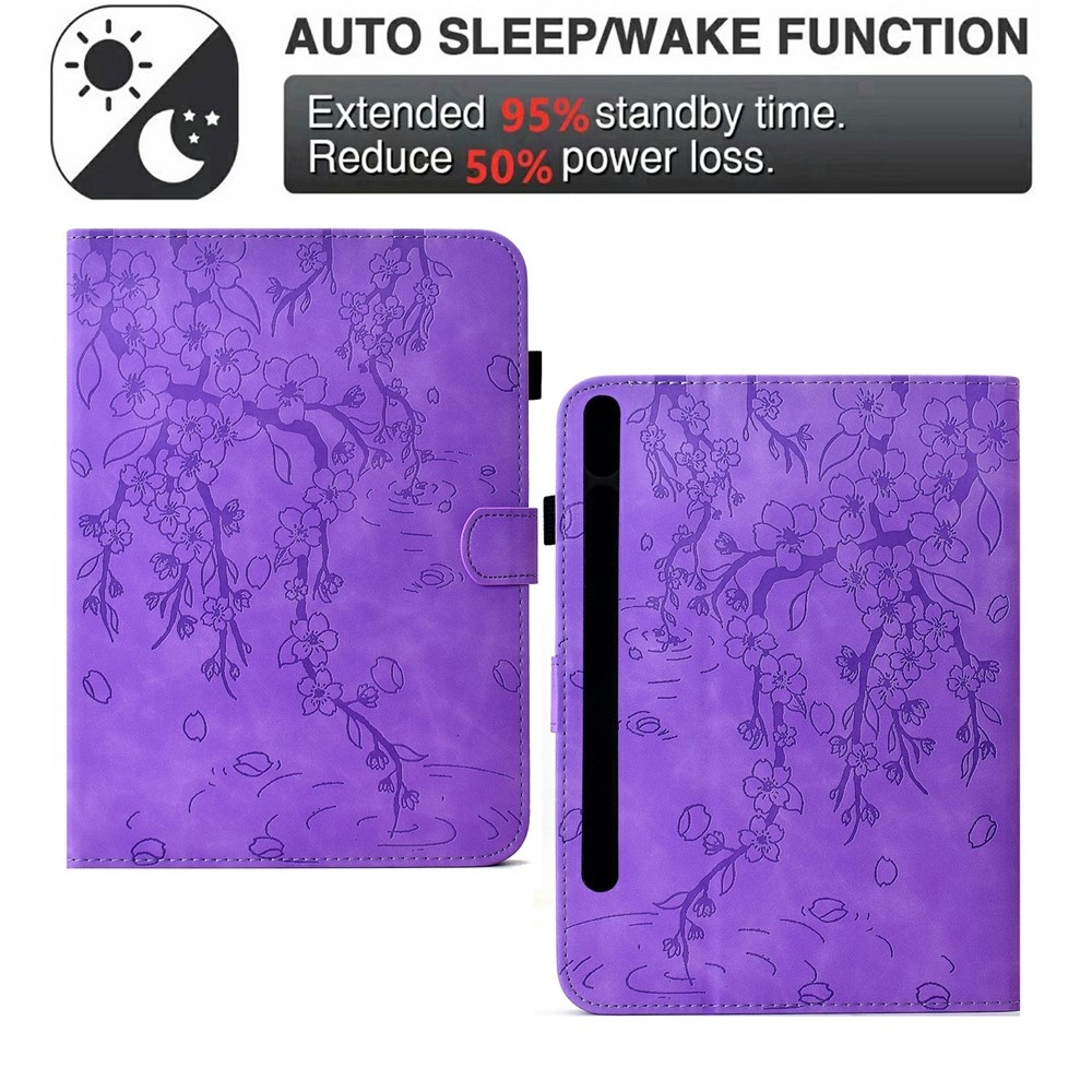 Flower zavírací pouzdro na tablet Samsung Galaxy Tab S12+ - fialové
