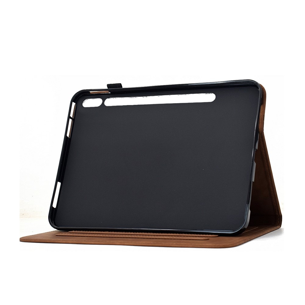 Flower zavírací pouzdro na tablet Samsung Galaxy Tab S12+ - hnědé
