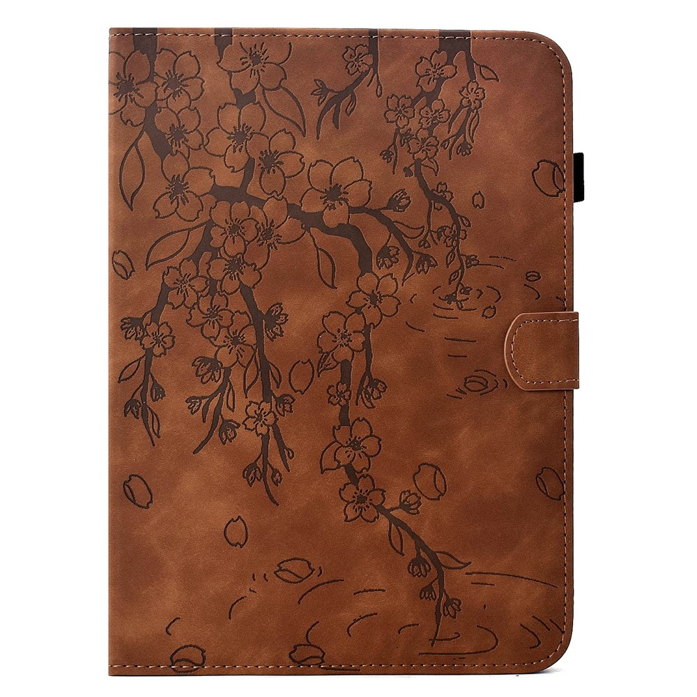 Flower zavírací pouzdro na tablet Samsung Galaxy Tab S12+ - hnědé