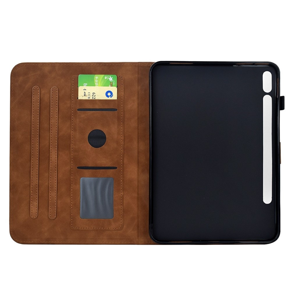 Flower zavírací pouzdro na tablet Samsung Galaxy Tab S12+ - hnědé
