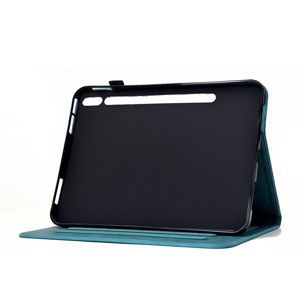Flower zavírací pouzdro na tablet Samsung Galaxy Tab S12+ - modré