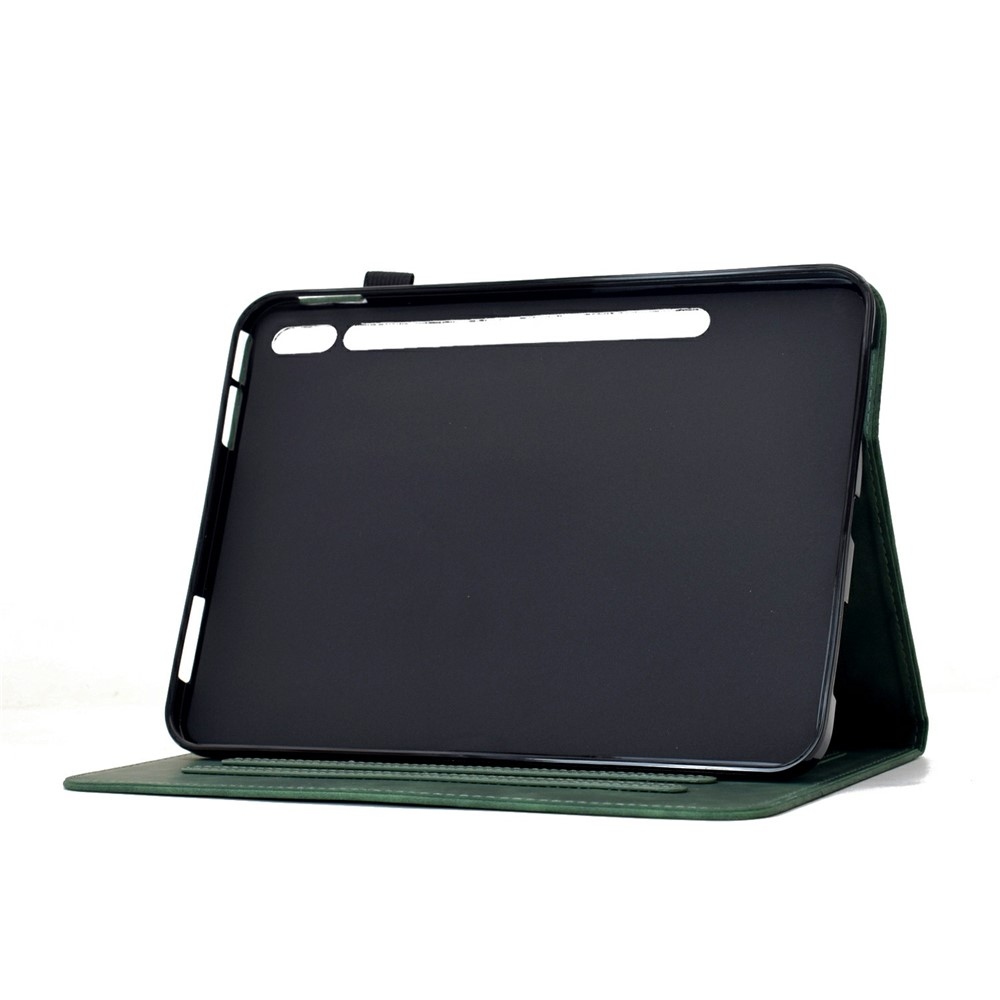 Flower zavírací pouzdro na tablet Samsung Galaxy Tab S12+ - zelené