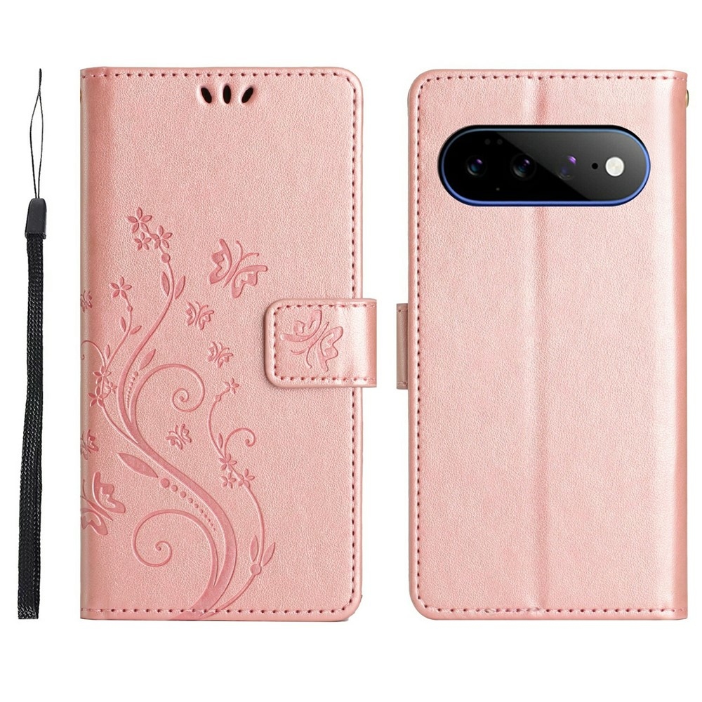 Flowers knížkové pouzdro na Google Pixel 11 Pro XL - růžovozlaté
