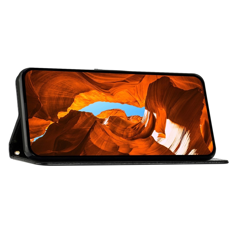 Flowers knížkové pouzdro na Honor 400 Pro - černé