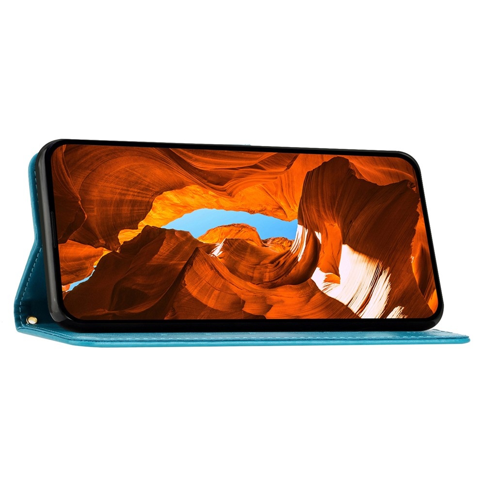 Flowers knížkové pouzdro na Honor 400 Pro - modré