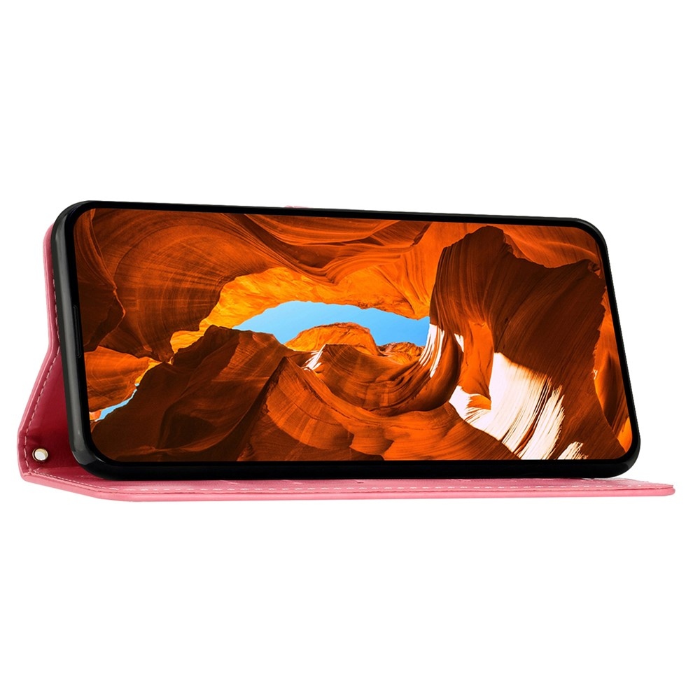 Flowers knížkové pouzdro na Honor 400 Pro - růžové