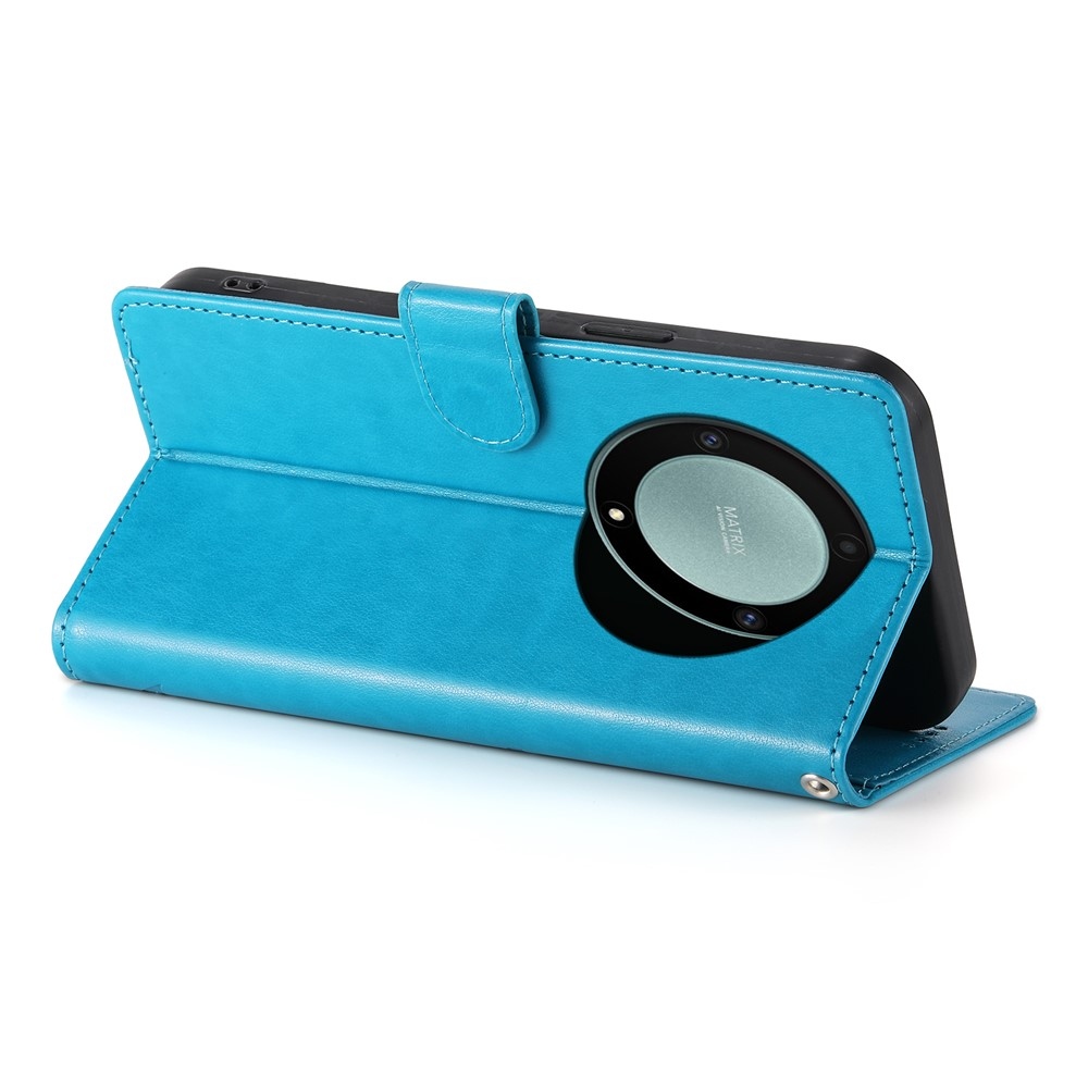 Flowers knížkové pouzdro na Honor Magic 8 Lite 5G - modré