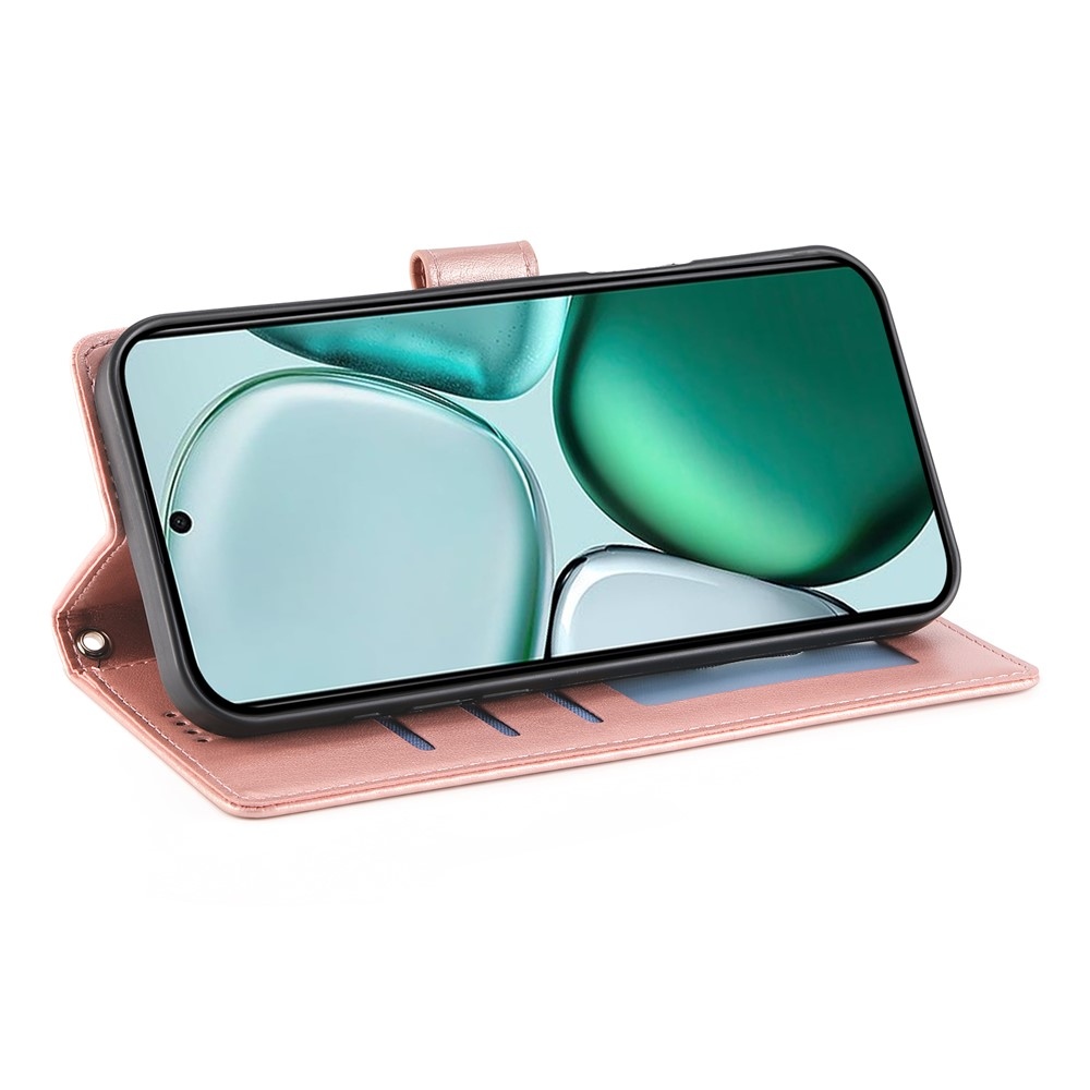 Flowers knížkové pouzdro na Honor Magic 8 Lite 5G - růžovozlaté