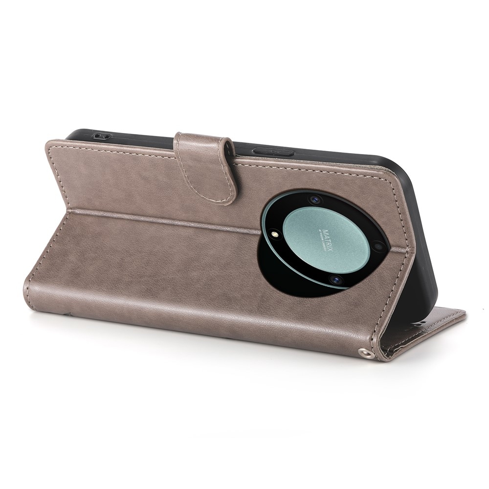 Flowers knížkové pouzdro na Honor Magic 8 Lite 5G - šedé