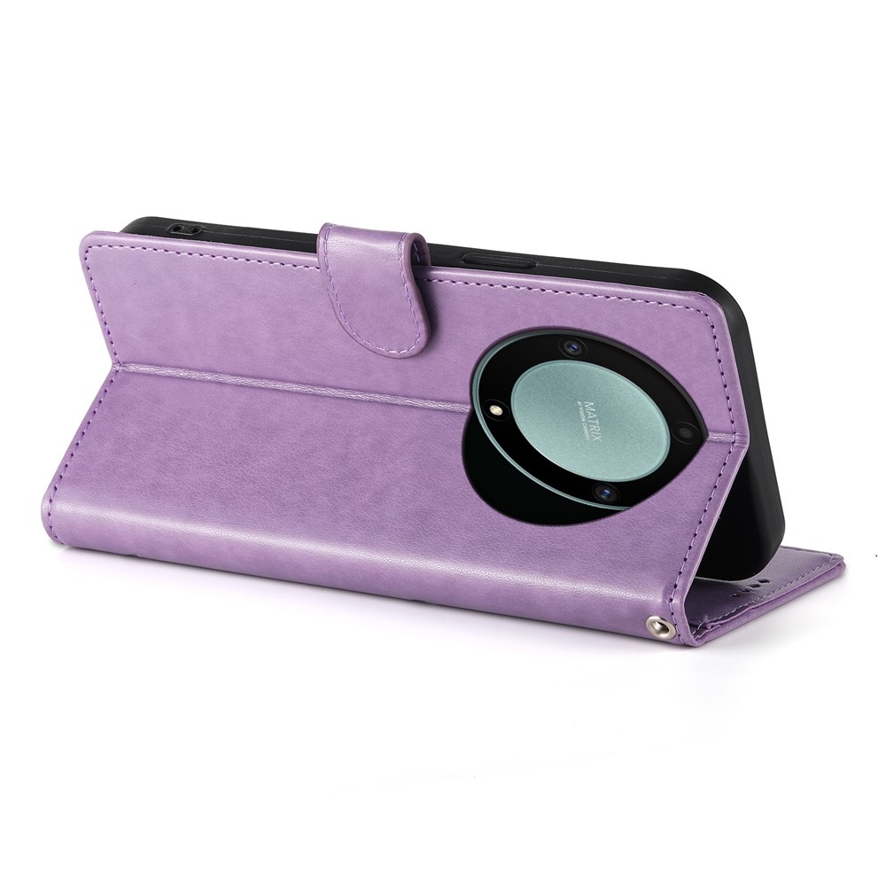 Flowers knížkové pouzdro na Honor Magic 8 Lite 5G - světlefialové