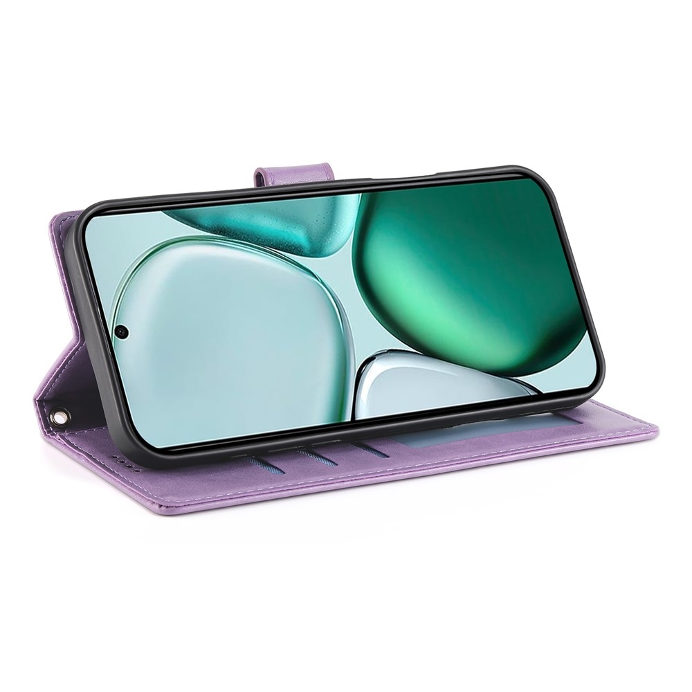 Flowers knížkové pouzdro na Honor Magic 8 Lite 5G - světlefialové