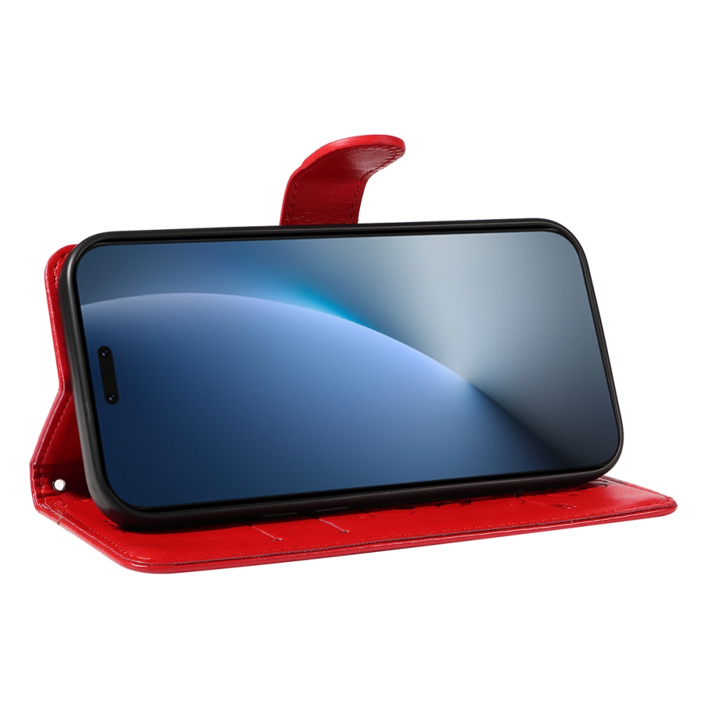 Flowers knížkové pouzdro na Honor Magic 8 Pro 5G - červené