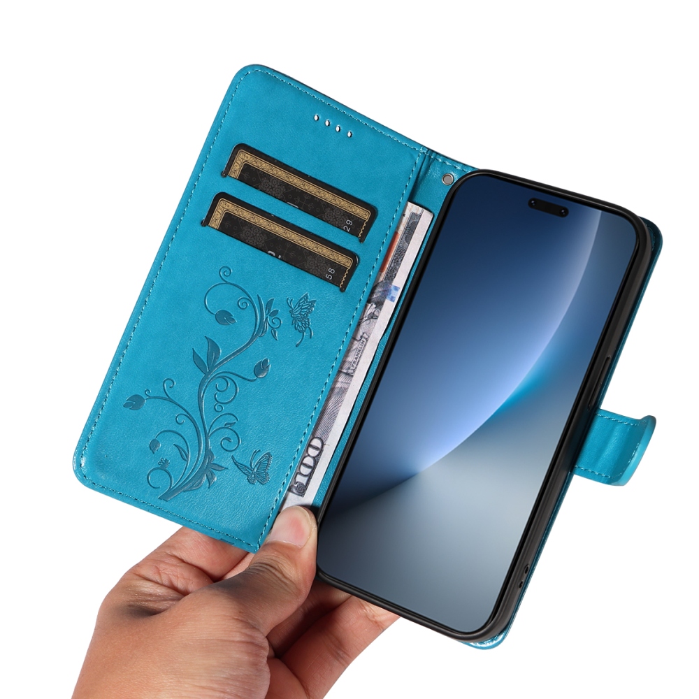 Flowers knížkové pouzdro na Honor Magic 8 Pro 5G - modré