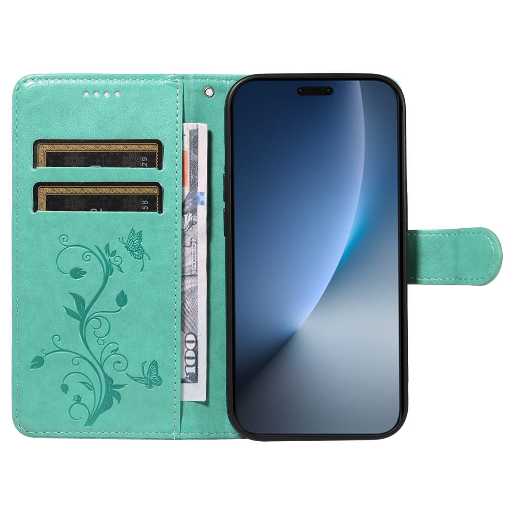 Flowers knížkové pouzdro na Honor Magic 8 Pro 5G - modrozelené