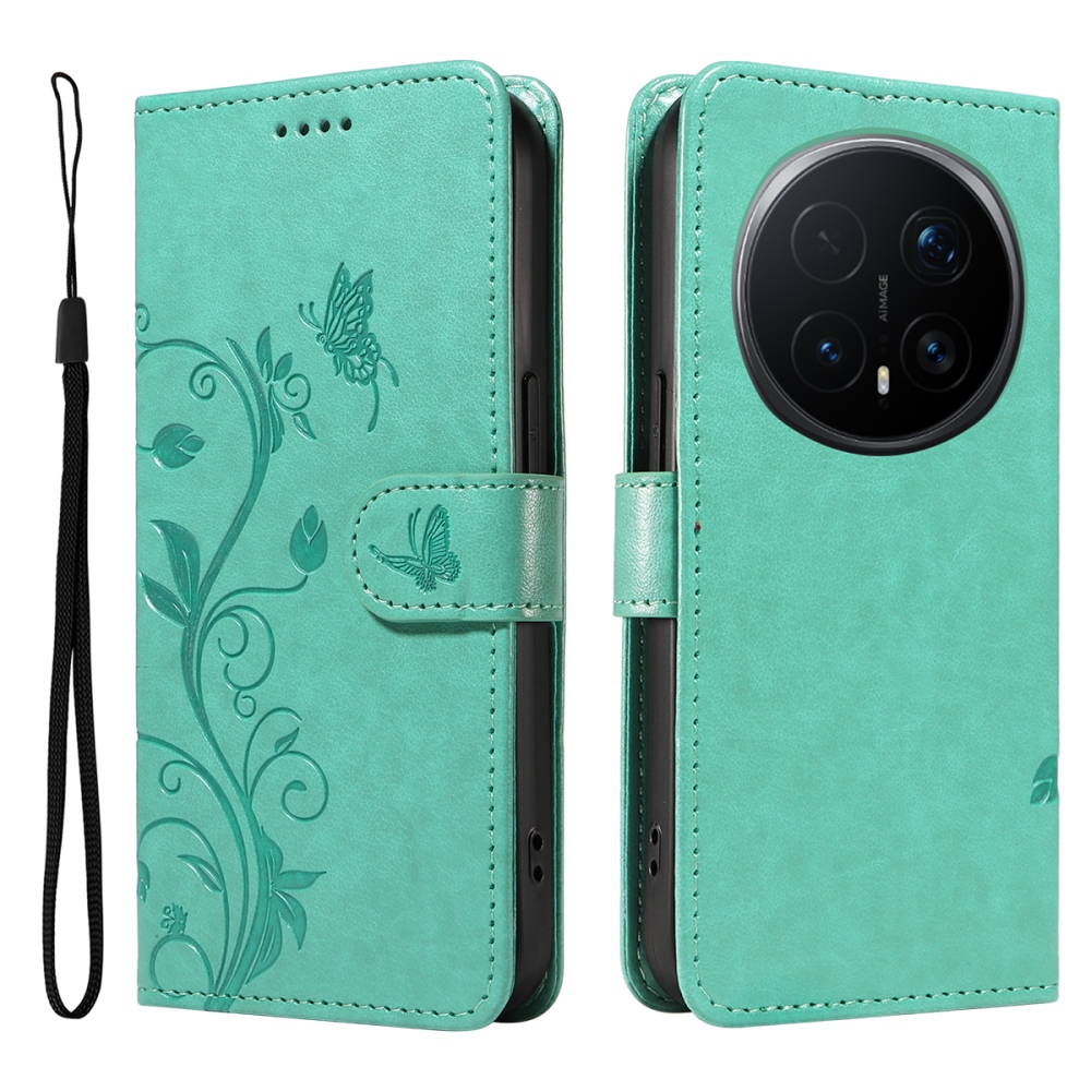 Flowers knížkové pouzdro na Honor Magic 8 Pro 5G - modrozelené