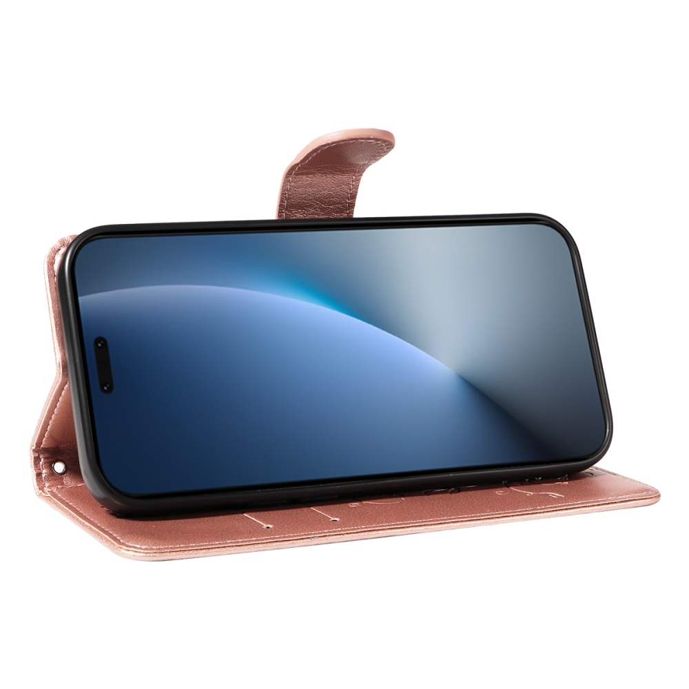 Flowers knížkové pouzdro na Honor Magic 8 Pro 5G - růžovozlaté