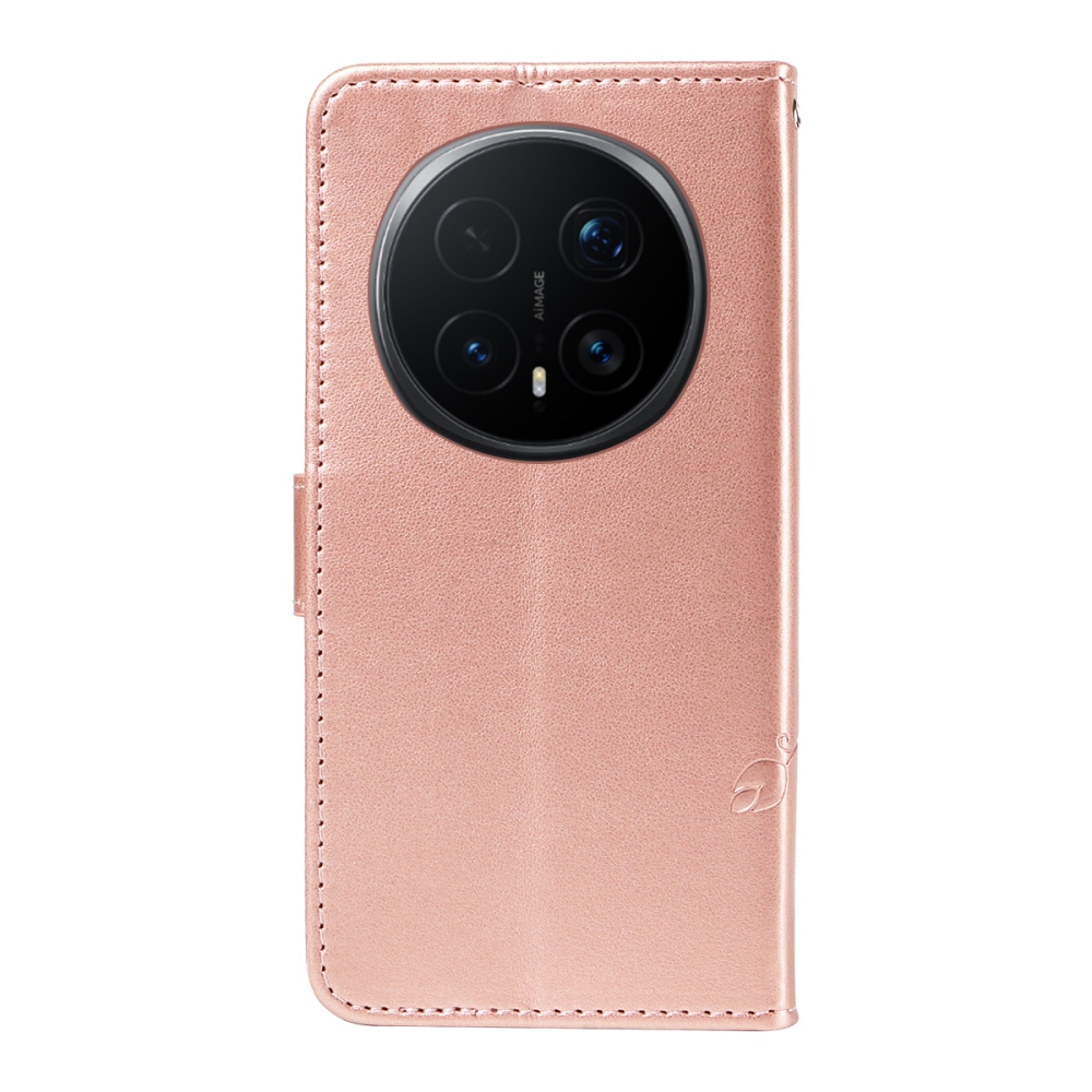 Flowers knížkové pouzdro na Honor Magic 8 Pro 5G - růžovozlaté