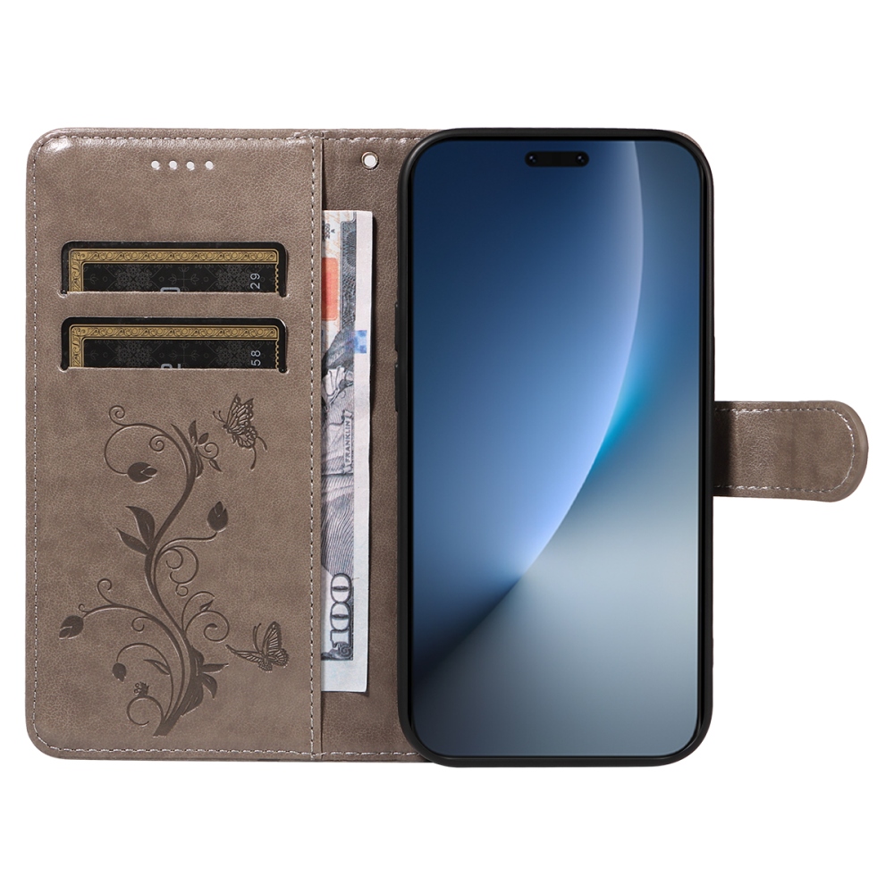 Flowers knížkové pouzdro na Honor Magic 8 Pro 5G - šedé