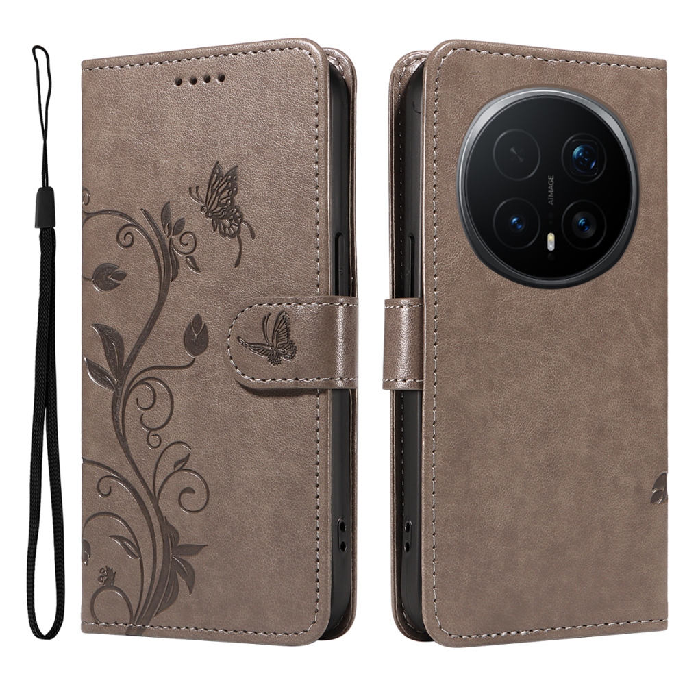 Flowers knížkové pouzdro na Honor Magic 8 Pro 5G - šedé