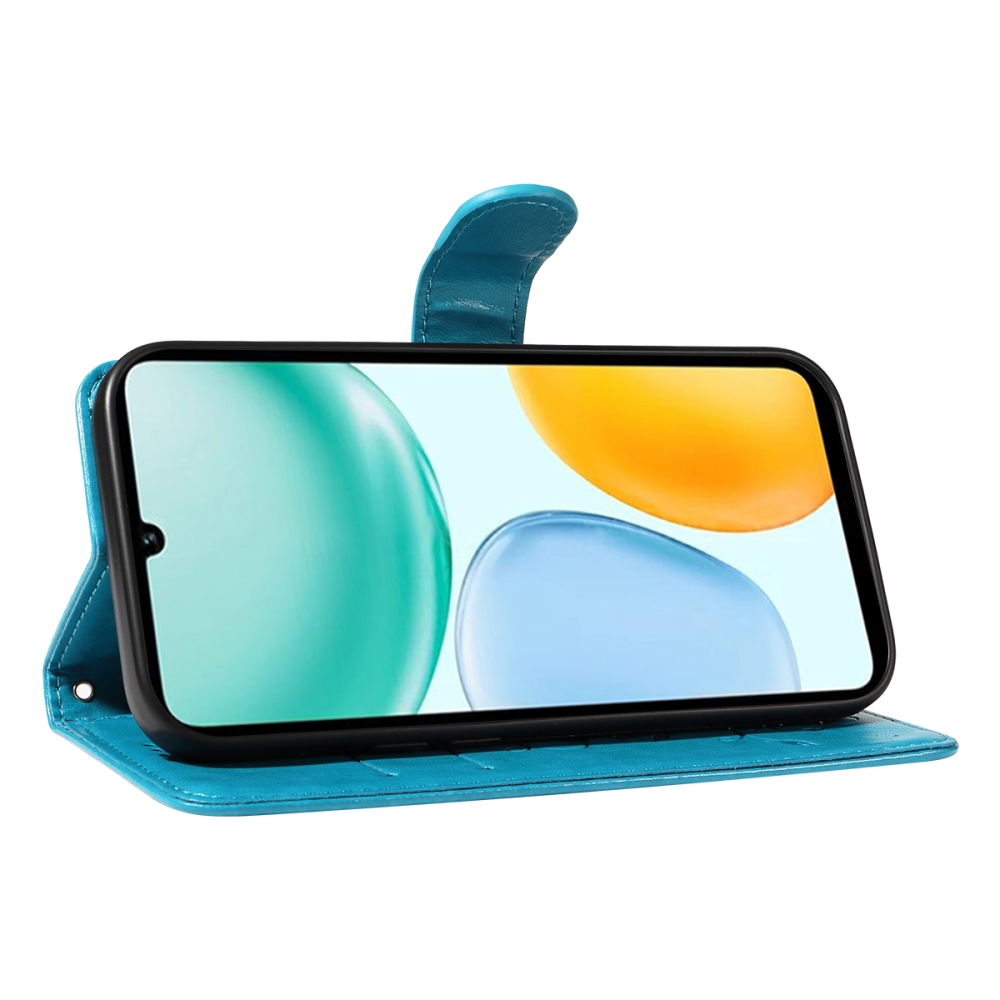 Flowers knížkové pouzdro na Honor X5c Plus - modré