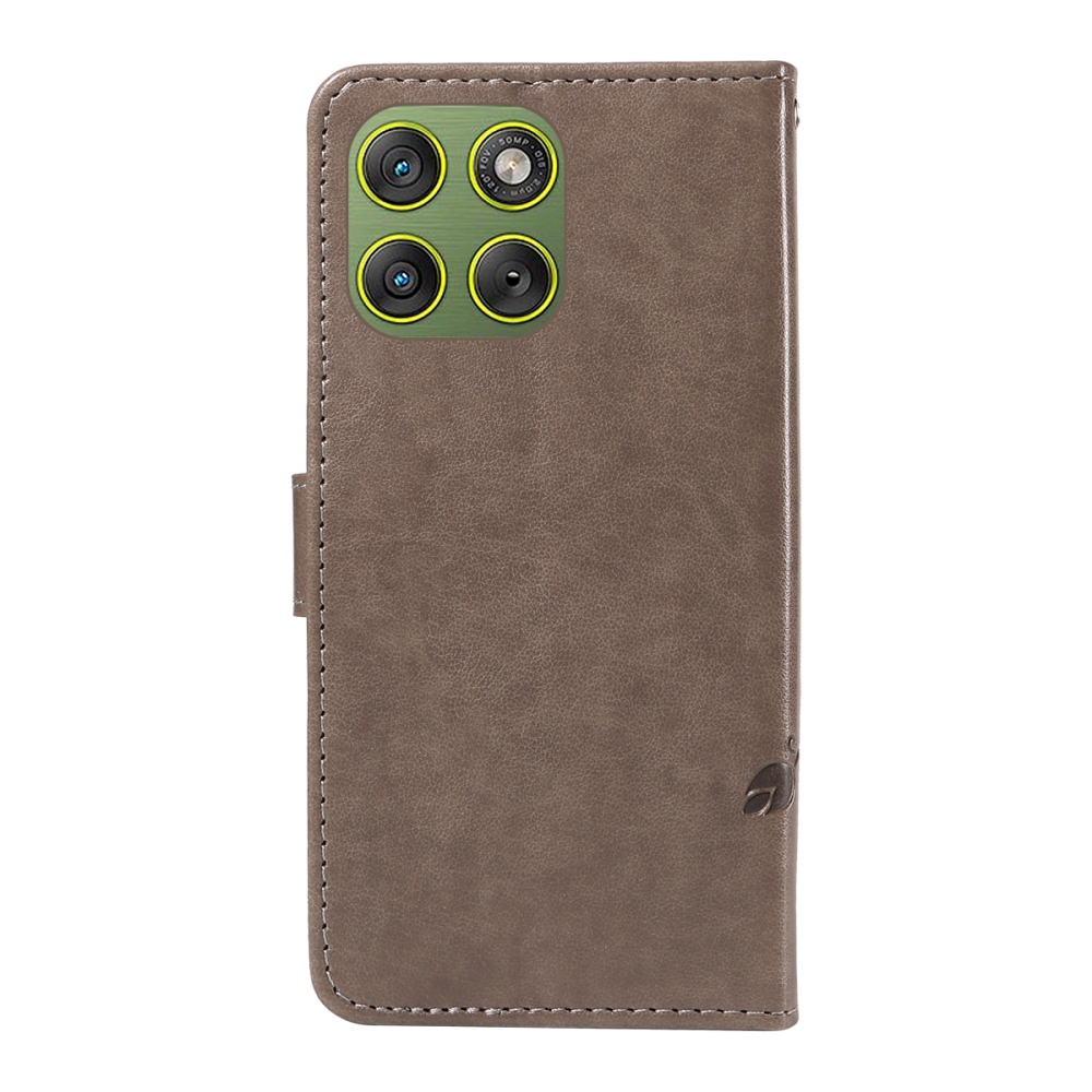 Flowers knížkové pouzdro na Motorola Edge 70 5G - šedé