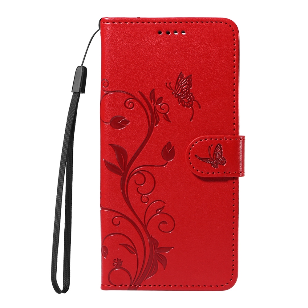 Flowers knížkové pouzdro na Motorola Moto G57 Power 5G - červené