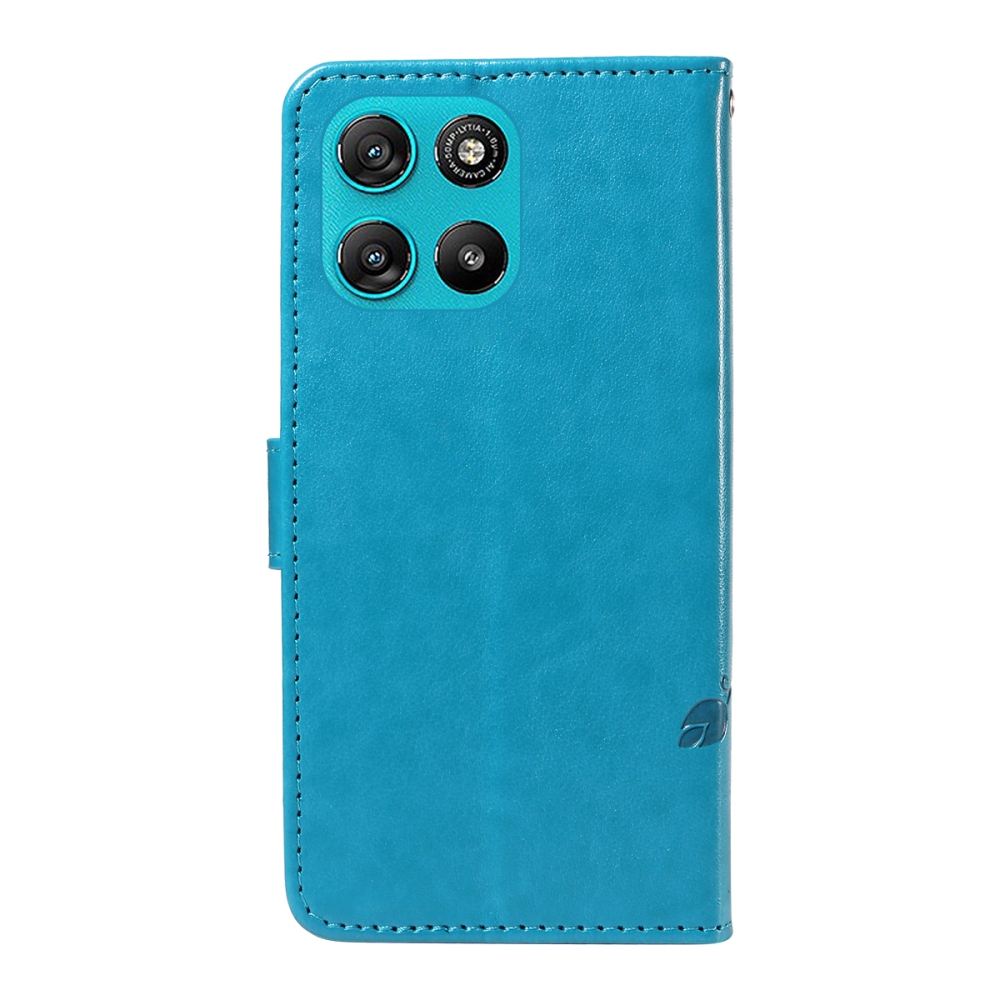 Flowers knížkové pouzdro na Motorola Moto G57 Power 5G - modré