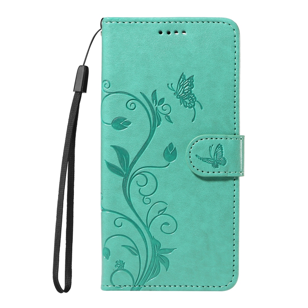Flowers knížkové pouzdro na Motorola Moto G57 Power 5G - modrozelené