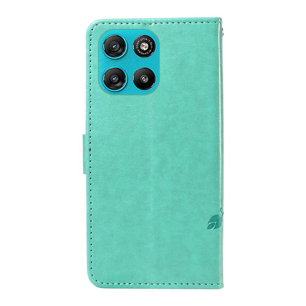 Flowers knížkové pouzdro na Motorola Moto G57 Power 5G - modrozelené