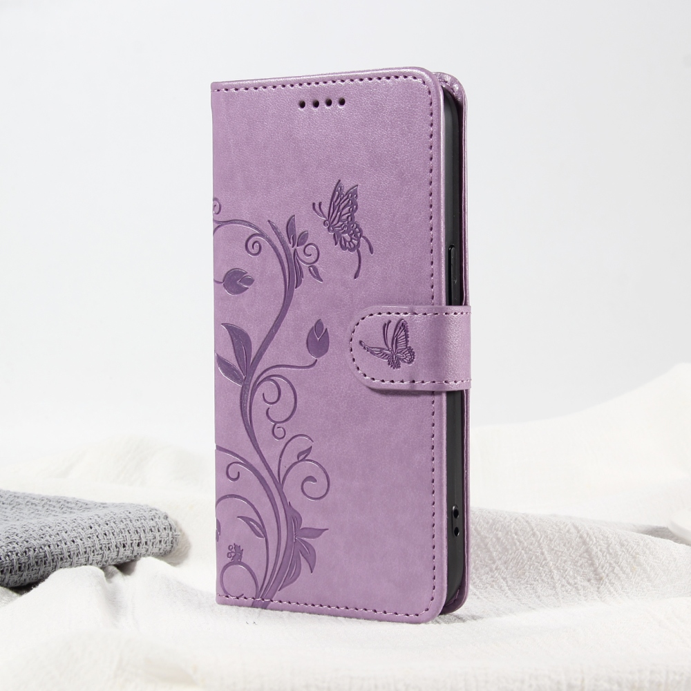 Flowers knížkové pouzdro na Motorola Moto G57 Power 5G - světlefialové