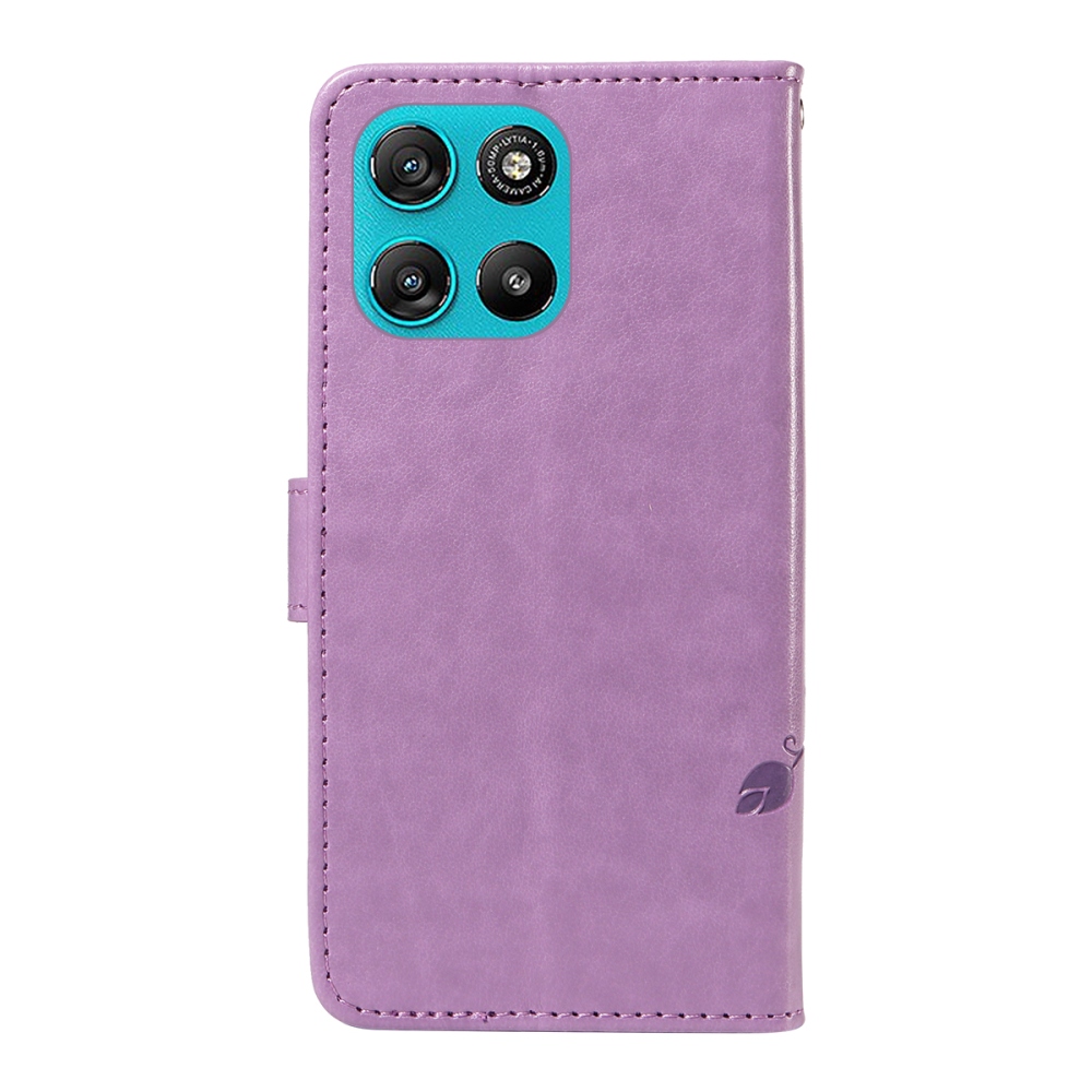 Flowers knížkové pouzdro na Motorola Moto G57 Power 5G - světlefialové