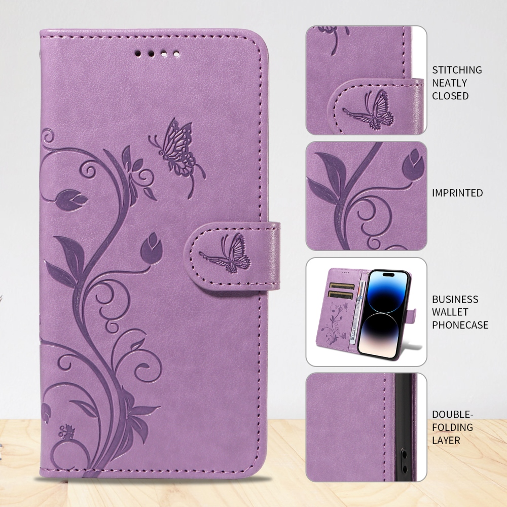 Flowers knížkové pouzdro na Motorola Moto G57 Power 5G - světlefialové