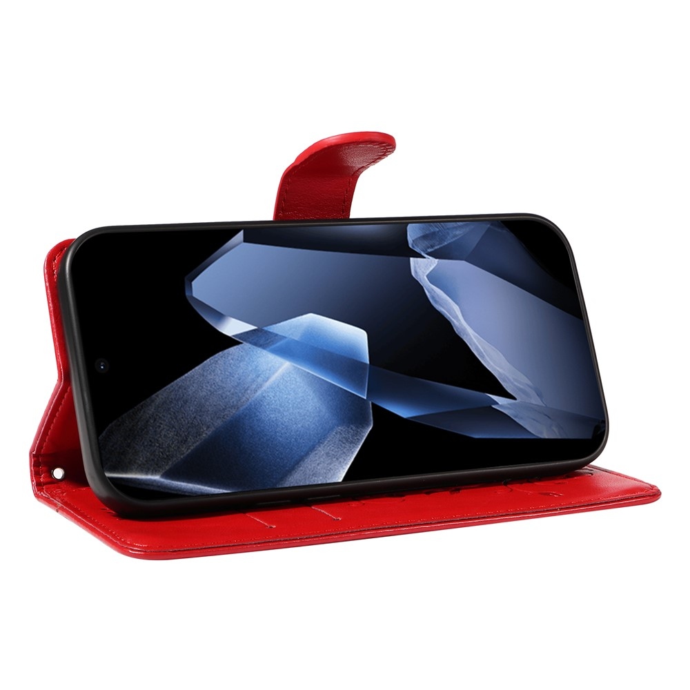 Flowers knížkové pouzdro na OnePlus 13 - červené