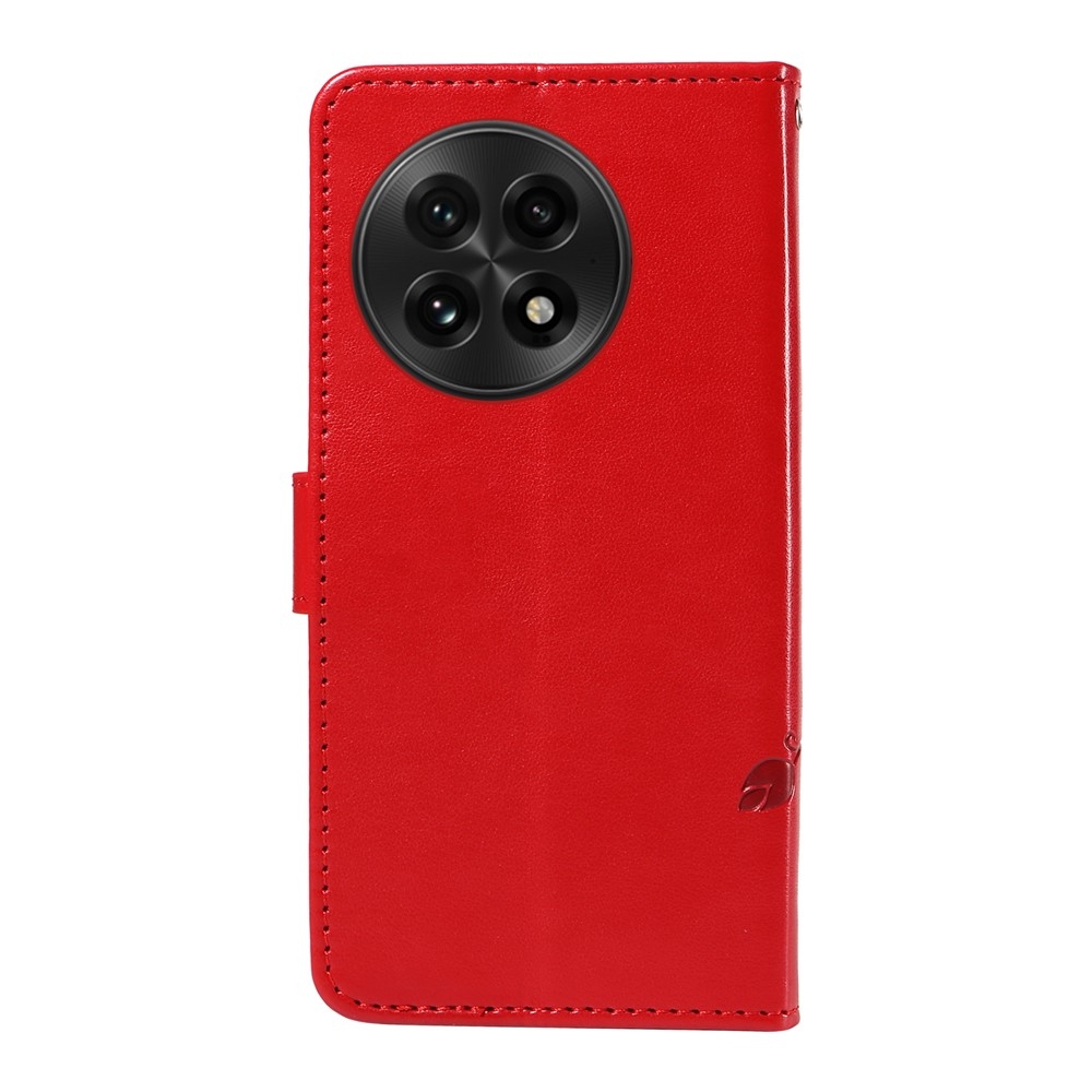 Flowers knížkové pouzdro na OnePlus 13 - červené