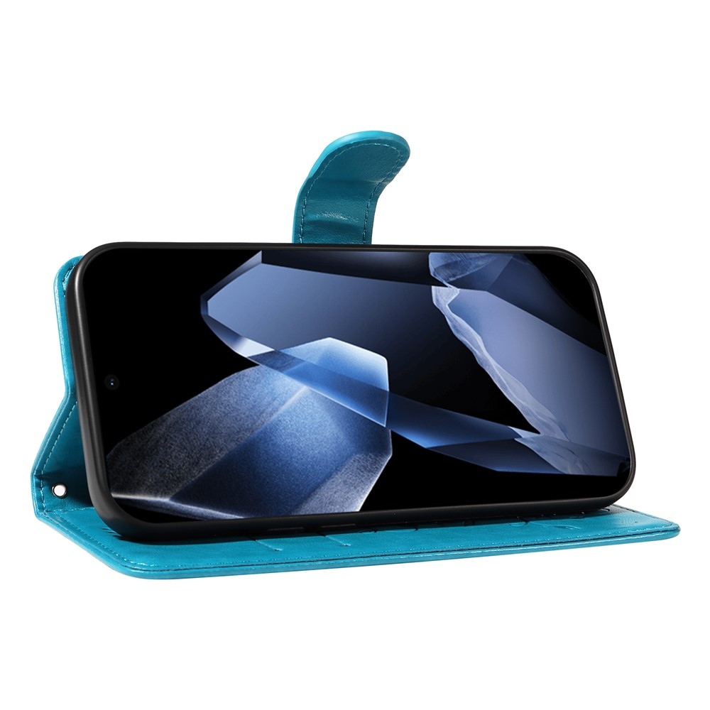 Flowers knížkové pouzdro na OnePlus 13 - modré