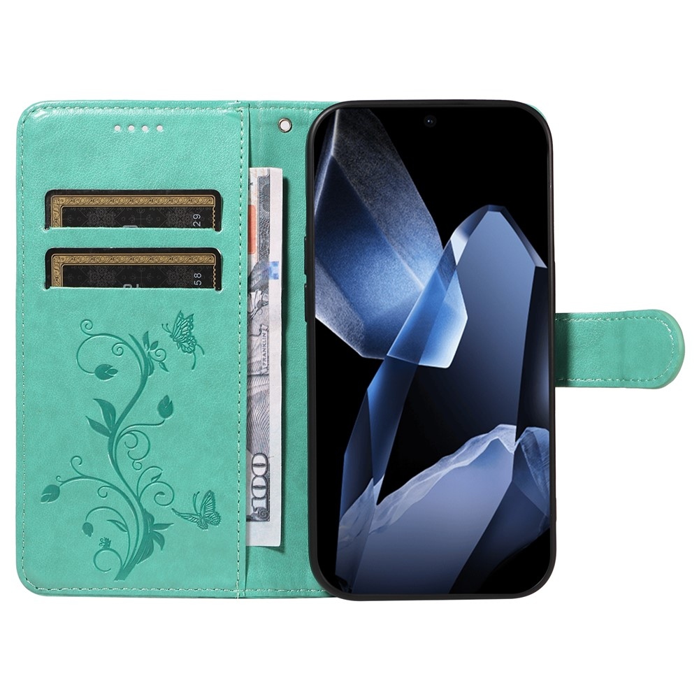 Flowers knížkové pouzdro na OnePlus 13 - modrozelené