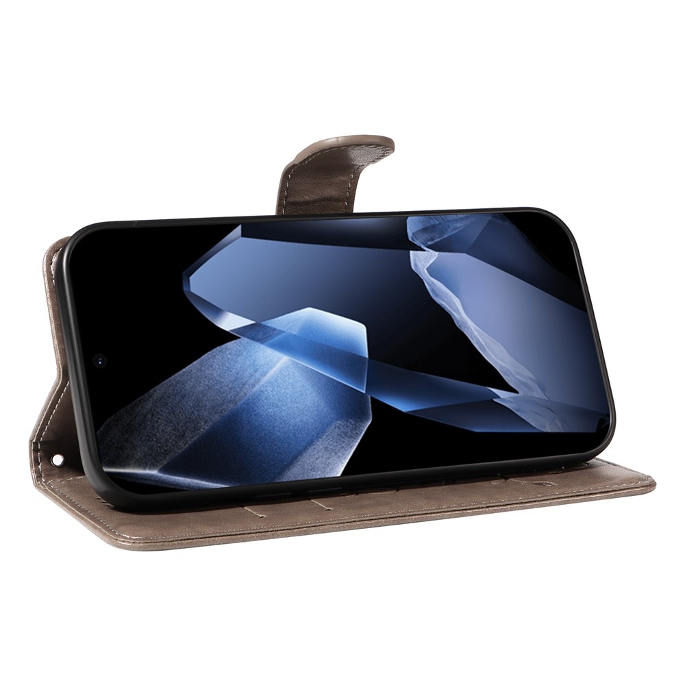 Flowers knížkové pouzdro na OnePlus 13 - šedé